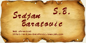 Srđan Baratović vizit kartica